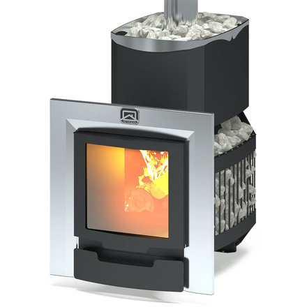   Дровяная печь для бани Теплодар Русь-Сетка 12 Л Панорама