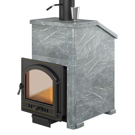   Банная печь Везувий Легенда Ретро 24 (205) в облицовке(Облицовка Пироксенит S-40, Камни -)