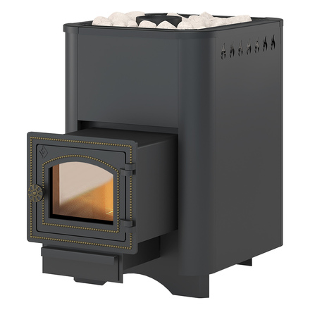 Стальная печь для бани Везувий Русичъ Антрацит 16 (ДТ-3С)