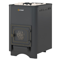   Дровяная печь для бани Везувий Русичъ Антрацит 16 (ДТ-3) б/в(Камни -, Сетка на трубу -)