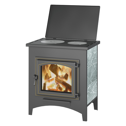 Печь-камин Везувий ПК-04 (240) с плитой (Талькохлорит)