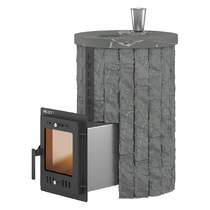   Банная печь Эверест \Steam Master\ 18 INOX, ламель Рваный камень, S-20