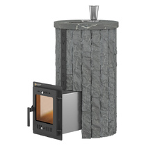   Банная печь Эверест \Steam Master\ 24 INOX, ламель Рваный камень, S-20