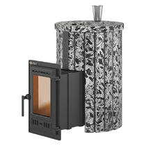   Банная печь Эверест \Steam Master 18 ЧУГУН\ в ламелях(Пироксенит Элит, S-20)