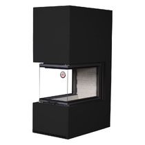   Камин Экокамин Родос 900(Цвет корпуса Чёрный, Цвет шамота Белый)