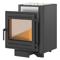   Чугунная печь для бани Везувий Сенсация 22 Антрацит (505)(Камни -, Сетка на трубу -)