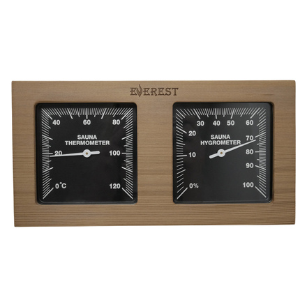  Термогигрометр Эверест горизонталь, кедр(White (TG-04))