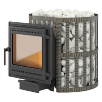   Банная печь Везувий Легенда Ретро Ковка 24 (505) L-280(Камни -, Сетка на трубу -)