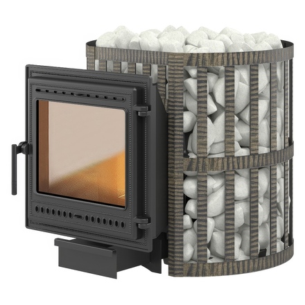   Банная печь Везувий Легенда Ретро Ковка 24 (505) L-280(Камни -, Сетка на трубу -)