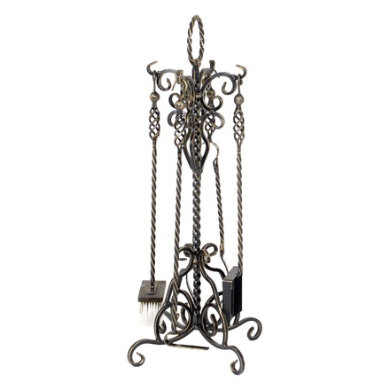 Каминный набор Везувий Везувий N110 кованый (B,S,Ч.)(Цвет Бронзовый)