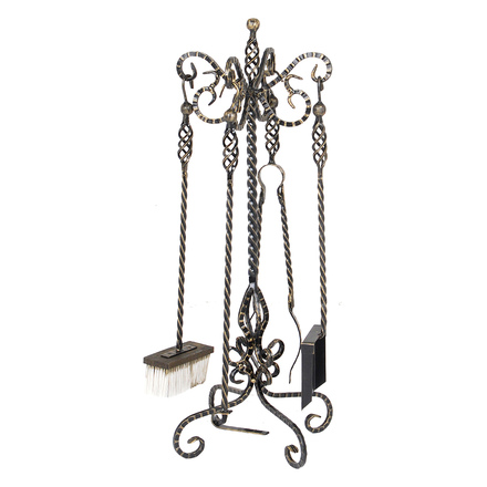 Каминный набор Везувий Везувий N120 кованый (B,S,Ч.)(Цвет Серебро)