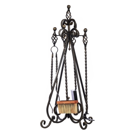 Каминный набор Везувий Везувий N130 кованый (B,S,Ч.)(Цвет Серебро)