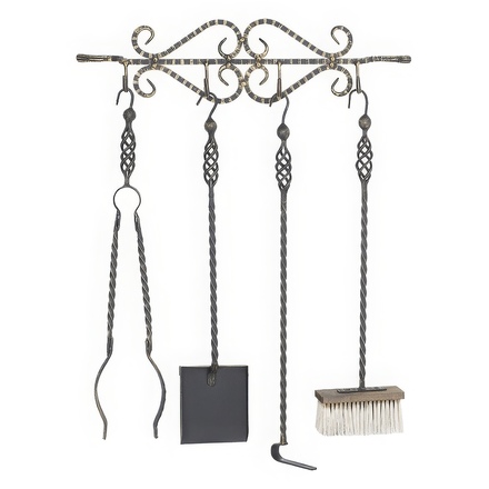  Везувий Кованый каминный набор Везувий N 150 (B,S)(Цвет Серебро)