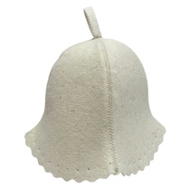   Шапка LK \Колокольчик большой\ белый фетр (арт.5100)