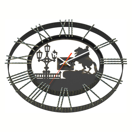   Часы кованные Везувий \Санкт-Петербург\