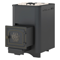   Дровяная печь для бани Везувий Русичъ Антрацит 16 (ДТ-3)(Камни -, Сетка на трубу -)