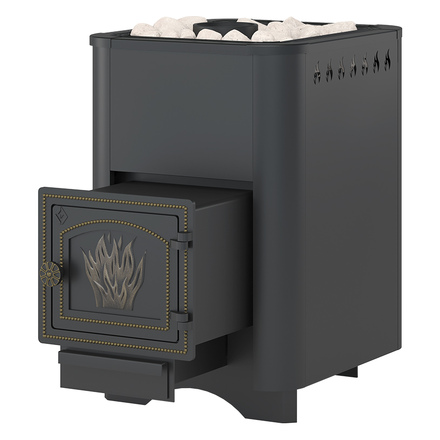 Стальная печь для бани Везувий Русичъ Антрацит 16 (ДТ-3)