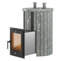   Банная печь Эверест \Steam Master\ 30 INOX в ламелях(Амфиболит, S-20)