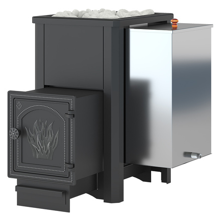 Стальная печь для бани Везувий Русичъ «Аква» 22 (ДТ-4) с баком (61 литр)