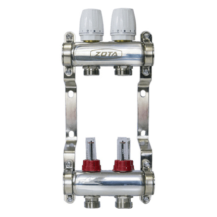   Коллектор нерж. Zota с расходомерами(3 выхода )