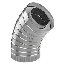   Сэндвич-отвод LAVA 150/220, угол 45*, нерж. 439 (0,8)/439 (0,5) Standart