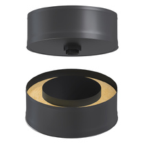   Сэндвич-заглушка конденсатоотвод Везувий BLACK (AISI 430) Ø115/200 мм(Ø115х200 мм)
