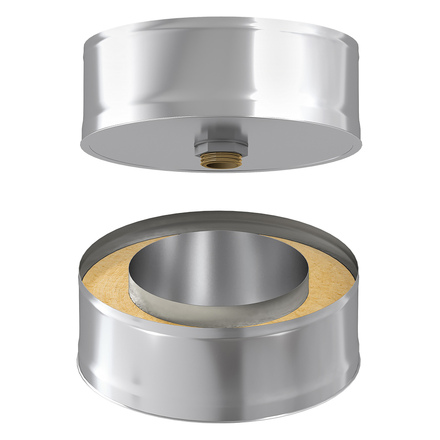   Сэндвич-заглушка конденсатоотвод Везувий (AISI 430)(Диаметр Ø 115/200 мм)