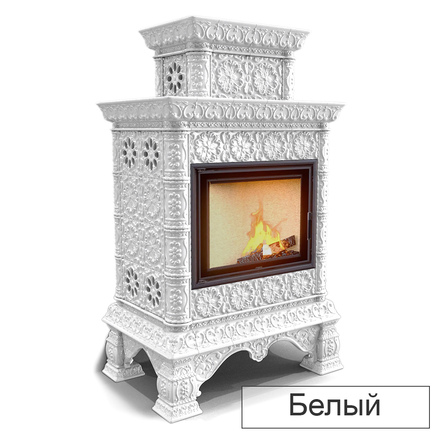   Каминная облицовка КимрПечь Кострома двухъярусная пристенная МЛ-700(Исполнение Роспись, Цвет / Декор Май)