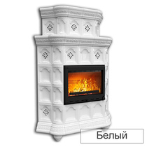   Каминная облицовка КимрПечь Истра двухъярусная угловая МЛ-700(Исполнение Роспись, Цвет / Декор Усадьба)