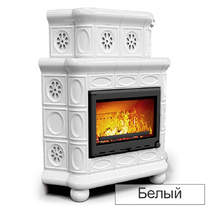   Каминная облицовка КимрПечь Медальон двухъярусная угловая МЛ-700(Исполнение Роспись, Цвет / Декор Модерн)