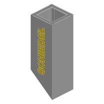   Удлинение короба Schiedel Uratop Isotor( Диаметр Ø 160 мм,  Вент.канал С вентиляцией)