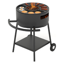   Мангал Везувий \Дачник\ с чугунной плитой Gurman Ø 450мм на подставке