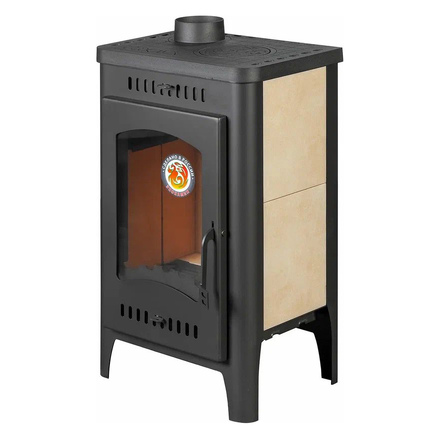   Печь-камин Экокамин Бавария Оптима с плитой