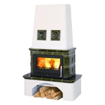   Кафельная печь-камин ABX Laponie(Коричневый)