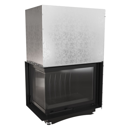   Каминная топка Kratki Amelia/L/BS/G (угловое стекло слева, гильотина)