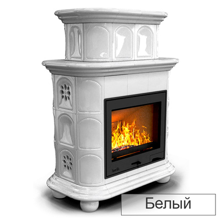   Каминная облицовка КимрПечь Прованс центральный двухъярусный Л-700(Исполнение Однотонный B, Цвет / Декор Волна светлая [F2])