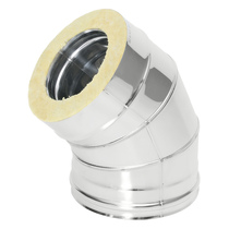   Отвод ТиС Термо 45° ОТ-Р с хомутом, AISI 304(Ø 150/250 мм)