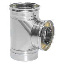   Тройник ТиС Термо 87° ТРТ-Р + 2 хомута, AISI 304(Ø 180/280 мм)