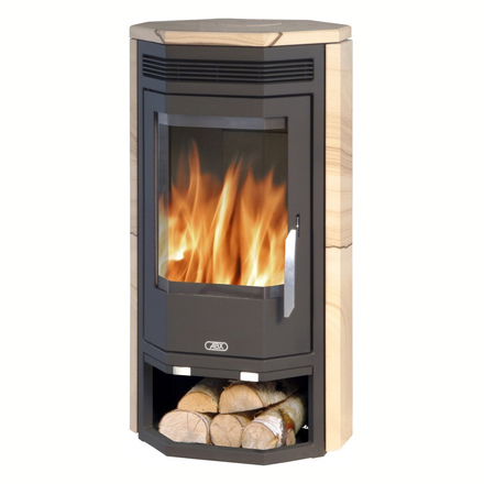   Печь-камин ABX Baltik 6(Черная сталь / бразильский песчанник)
