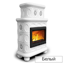   Каминная облицовка КимрПечь Медальон двухъярусная центральная (Исполнение Однотонный A, Цвет / Декор Белый [B1])