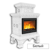   Каминная облицовка КимрПечь Кострома двухъярусная пристенная (Исполнение Роспись, Цвет / Декор Декабрь)