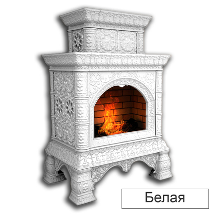   Каминная облицовка КимрПечь Кострома декоративная двухъярусная пристенная (Исполнение Однотонный A, Цвет / Декор Вишня светлая [A1])