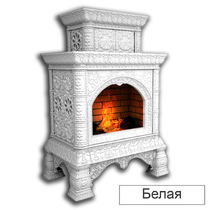   Каминная облицовка КимрПечь Кострома декоративная двухъярусная центральная (Исполнение Однотонный A, Цвет / Декор Ваниль [A2])