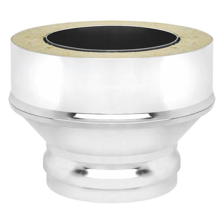 Переход на сэндвич Везувий (нержавейка, AISI 430/0,8мм)(Диаметр Ø 150/250 мм, Соединение ПМ)