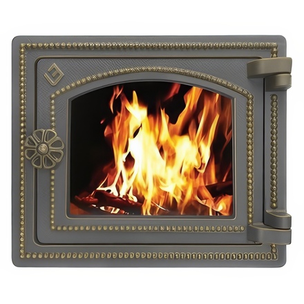   Печная дверца Везувий ДТ-3С (бронза)