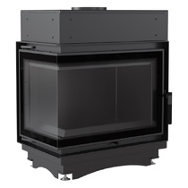   Каминная топка Kratki Maja/PW/BL/12/BS/W/DECO (угловое стекло слева)