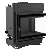   Каминная топка Kratki Maja/PW/BP/12/BS/W/DECO (угловое стекло справа)