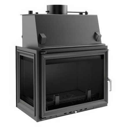   Каминная топка Kratki Zuzia/PW/BL/19/W (стекло слева)