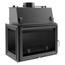   Каминная топка Kratki Oliwia/PW/BL/17/W (стекло слева)