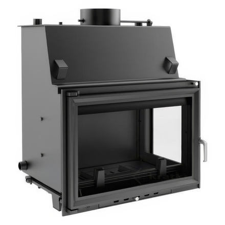   Каминная топка Kratki Oliwia/PW/BP/17/W (стекло справа)